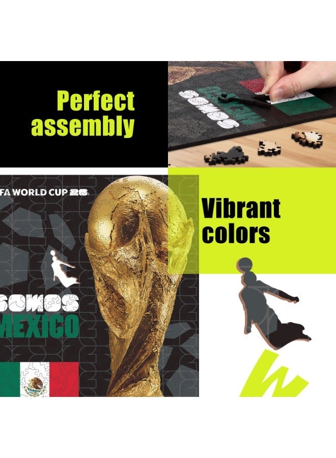 FIFA World Cup 26 Trophy Mexico Official Licensed Wooden Puzzle – 200 Pieces | 14+ Premium Collectible Gift & Home Decor - Image 3